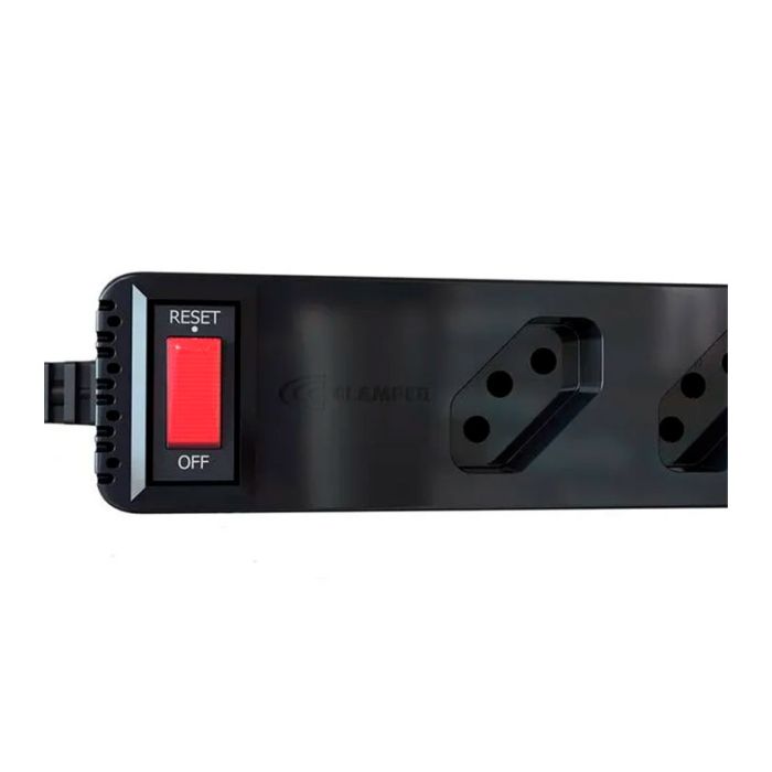 Filtro de Linha DPS Clamper iClamper Energia 5 Tomadas LCF, 1m, Preto, 023459