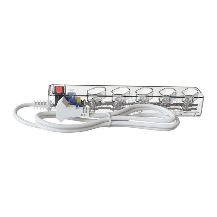 Filtro de Linha DPS Clamper iClamper Energia 5 Tomadas LCF, 1m, Transparente, 023460