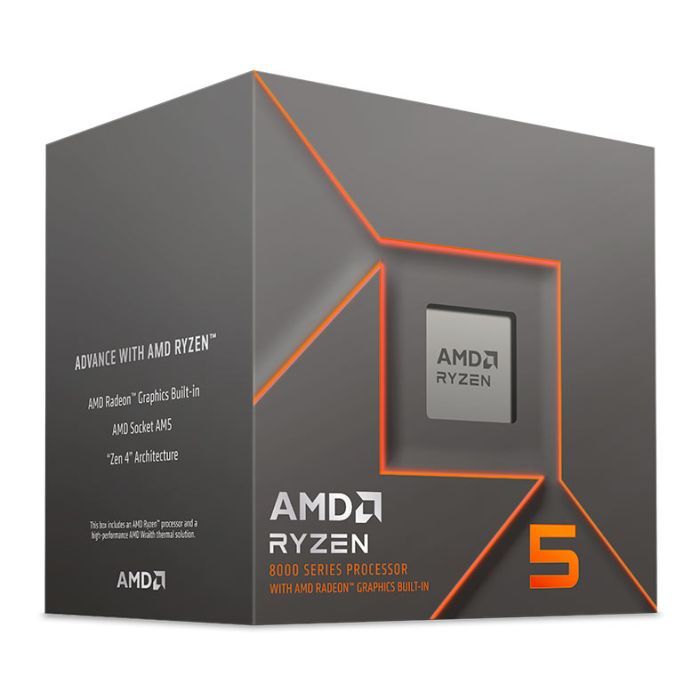 Processador AMD Ryzen 5 8500G, 6-Core, 12-Threads, 3.5GHz (5.0GHz Turbo), Cache 22MB, AM5, 100-100000931BOX