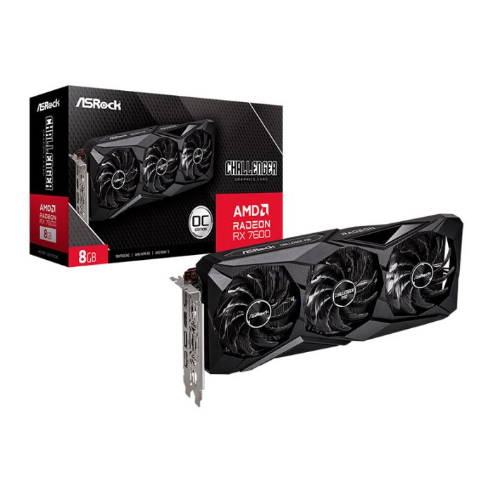 Placa de Video AsRock Radeon RX 7600 Challenger Pro OC, 8GB, GDDR6, 128-bit, 90-GA62ZZ-00UANF