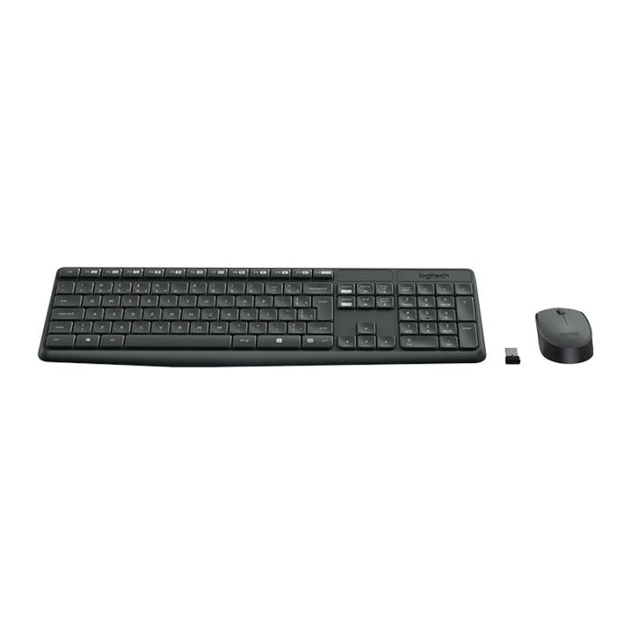 Kit Teclado e Mouse Logitech MK235 Wireless Preto, 920-007903