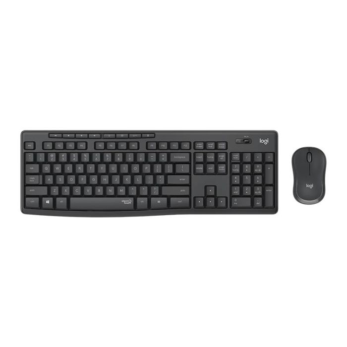 Kit Teclado e Mouse Logitech MK295 USB Silent Wireless Preto, 920-009793