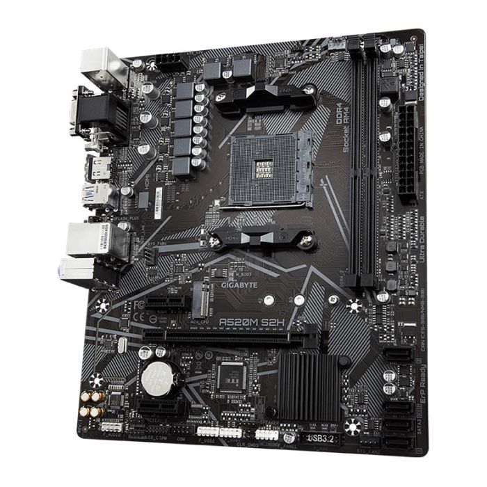 Placa Mae Gigabyte A520M S2H DDR4 Socket AM4 Chipset AMD A520, A520M-S2H