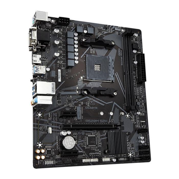 Placa Mae Gigabyte A520M S2H DDR4 Socket AM4 Chipset AMD A520, A520M-S2H