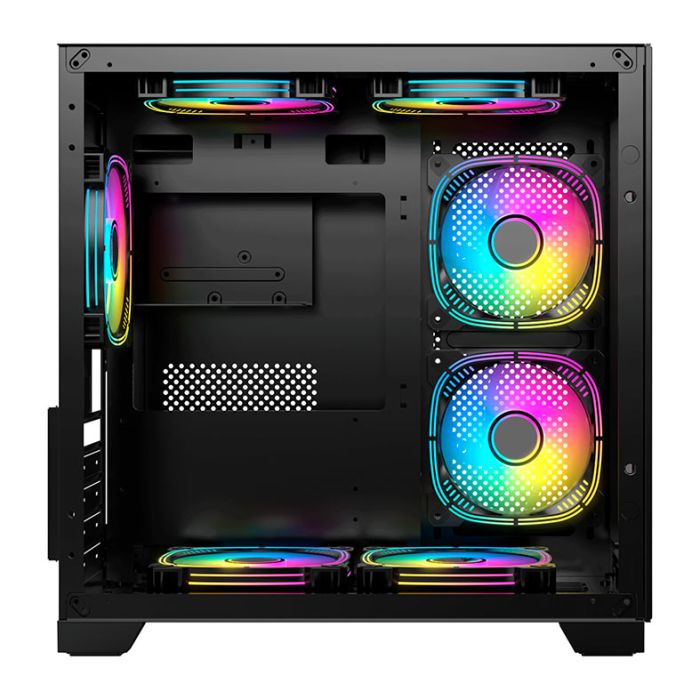 Gabinete Gamer Acegeek Aquarium M345, Mid-Tower, Lateral de Vidro, Preto, AG-AQUARIUM-M345-BK