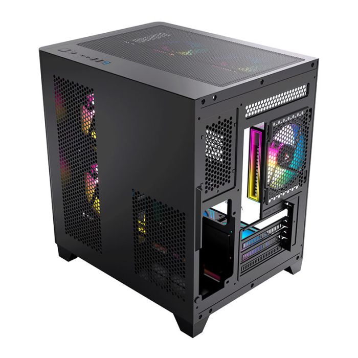 Gabinete Gamer Acegeek Arcane, Mid-Tower, Lateral de Vidro, Preto, AG-ARCANE-BK