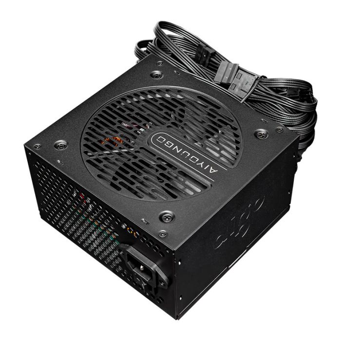Fonte Aigo Darkflash AT450, 450W, 80 Plus Bronze, PFC ativo, Preto, AG-AT450-BK