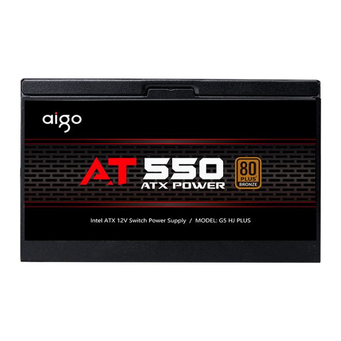 Fonte Aigo Darkflash AT550, 550W, 80 Plus Bronze, Preto, AG-AT550-BK