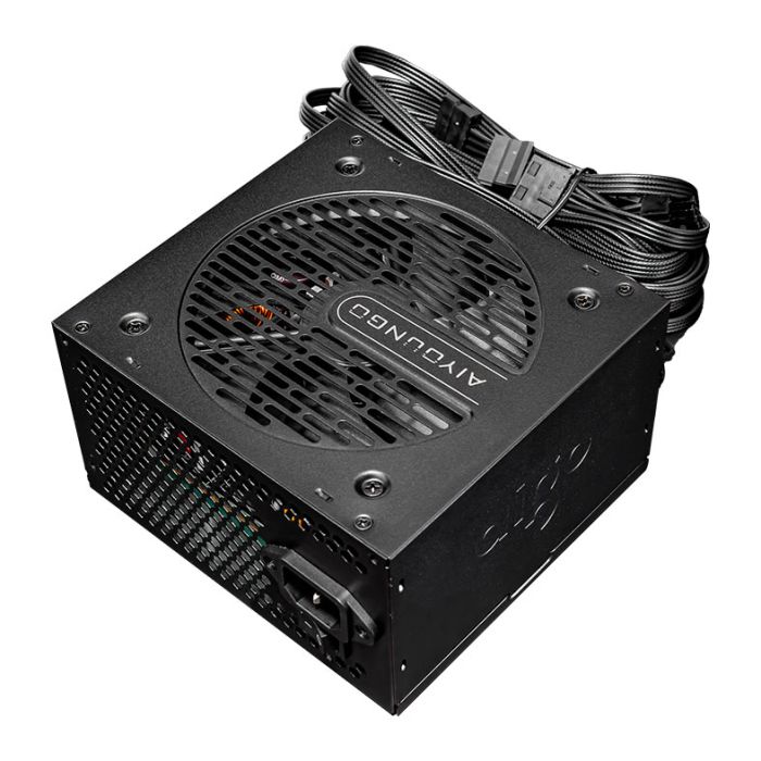 Fonte Aigo Darkflash AT650, 650W, 80 Plus Bronze, PFC ativo, Preto, AG-AT650-BK-OEM