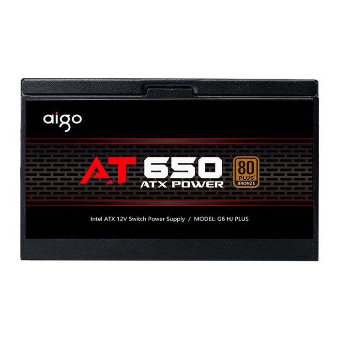 Fonte Aigo Darkflash AT650, 650W, 80 Plus Bronze, PFC ativo, Preto, AG-AT650-BK