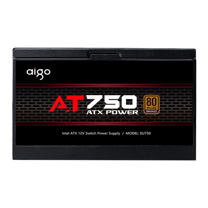 Fonte Aigo Darkflash AT750, 750W, 80 Plus Bronze, PFC ativo, Preto, AG-AT750-BK