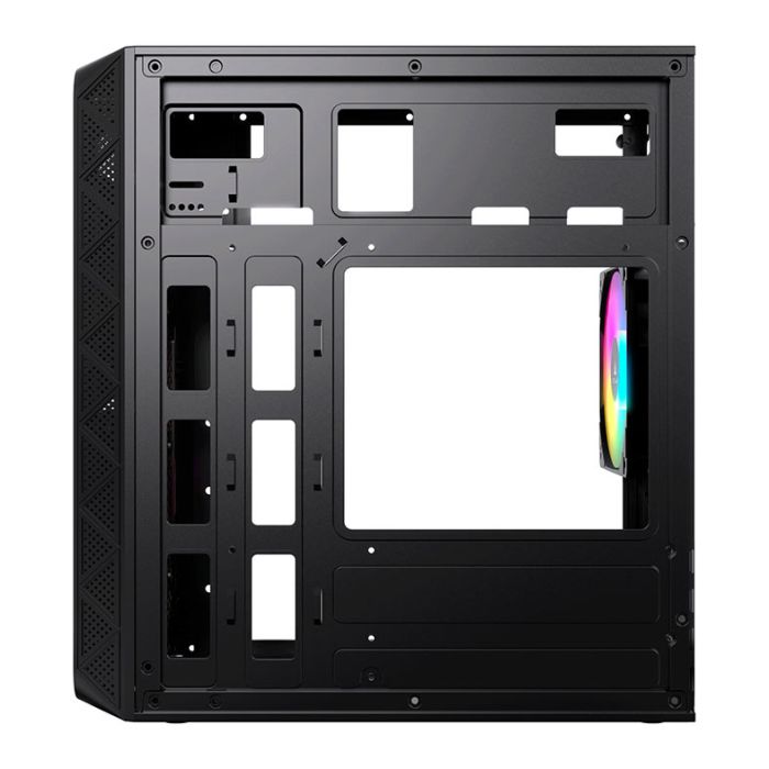 Gabinete Gamer Acegeek Aviator, Mini-Tower, Lateral de Acrilico, Com 2 Fans, Preto, AG-AVIATOR-BK-I2F