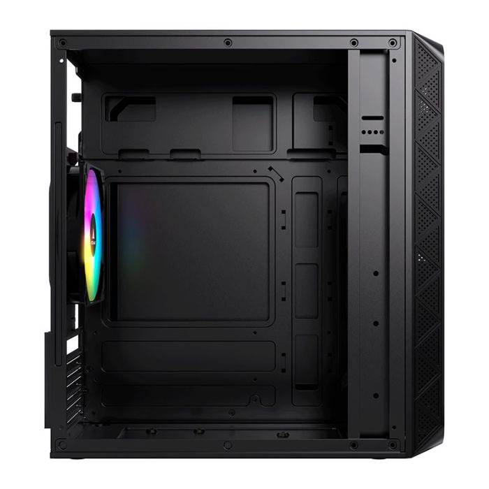 Gabinete Gamer Acegeek Aviator, Mini-Tower, Lateral de Acrilico, Com 2 Fans, Preto, AG-AVIATOR-BK-I2F