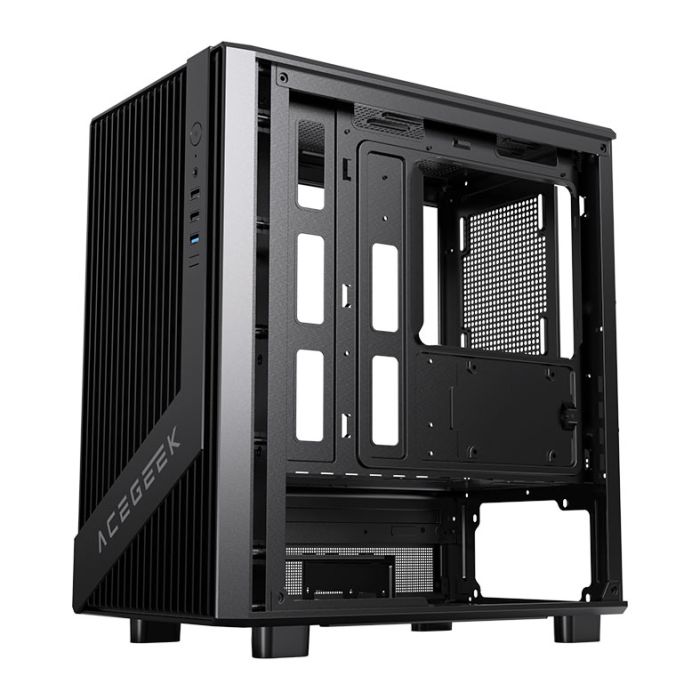 Gabinete Gamer Acegeek Blade, Mid-Tower, Lateral de Vidro, Preto, AG-BLADE-BK