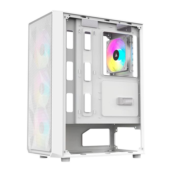 Gabinete Gamer Acegeek Diamond R339, Rainbow, Mid-Tower, Lateral de Vidro, Com 4 Fans, Branco, AG-DIAMOND-R339-WH-I4F