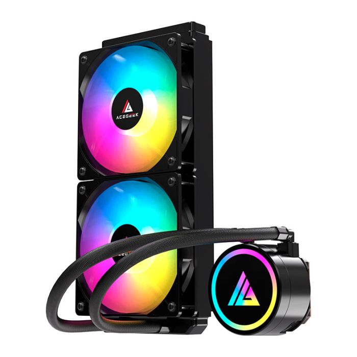 Water Cooler Acegeek E240, Rainbow, 240mm, Preto, AG-E240-BK