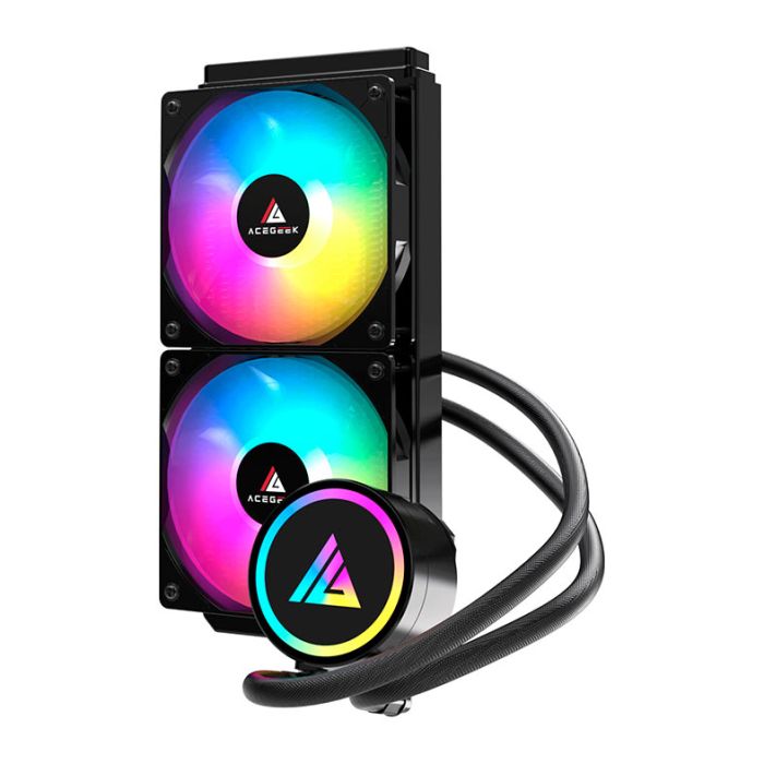 Water Cooler Acegeek E240, Rainbow, 240mm, Preto, AG-E240-BK