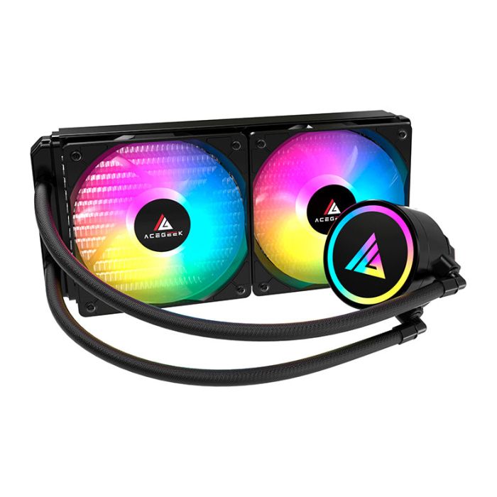 Water Cooler Acegeek E240, Rainbow, 240mm, Preto, AG-E240-BK