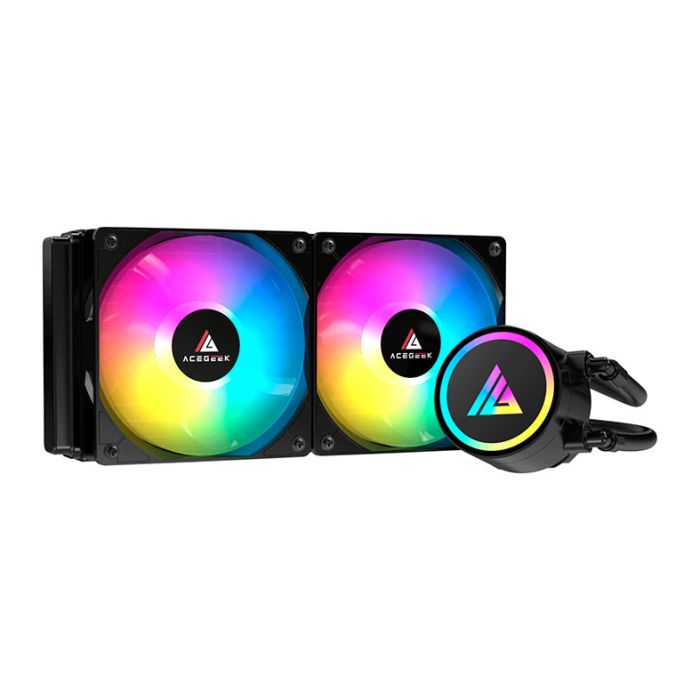 Water Cooler Acegeek E240, Rainbow, 240mm, Preto, AG-E240-BK