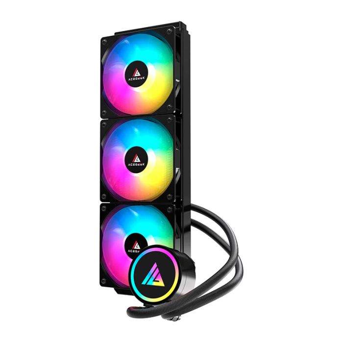 Water Cooler Acegeek E360, Rainbow, 360mm, Preto, AG-E360-BK