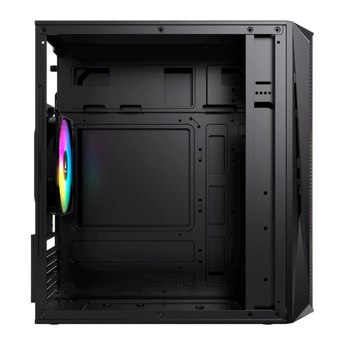Gabinete Gamer Acegeek Forge, Mini-Tower, Lateral de Vidro, Com 2 Fans, Preto, AG-FORGE-BK-I2F