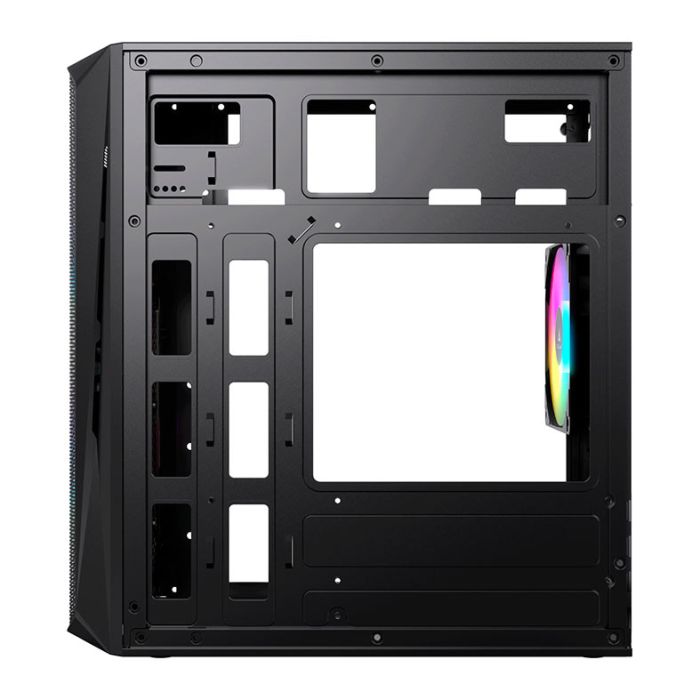 Gabinete Gamer Acegeek Forge, Mini-Tower, Lateral de Vidro, Com 2 Fans, Preto, AG-FORGE-BK-I2F
