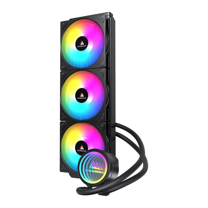 Water Cooler Acegeek FrostWorld, ARGB, 360mm, Preto, AG-FROSTWORLD360-BK