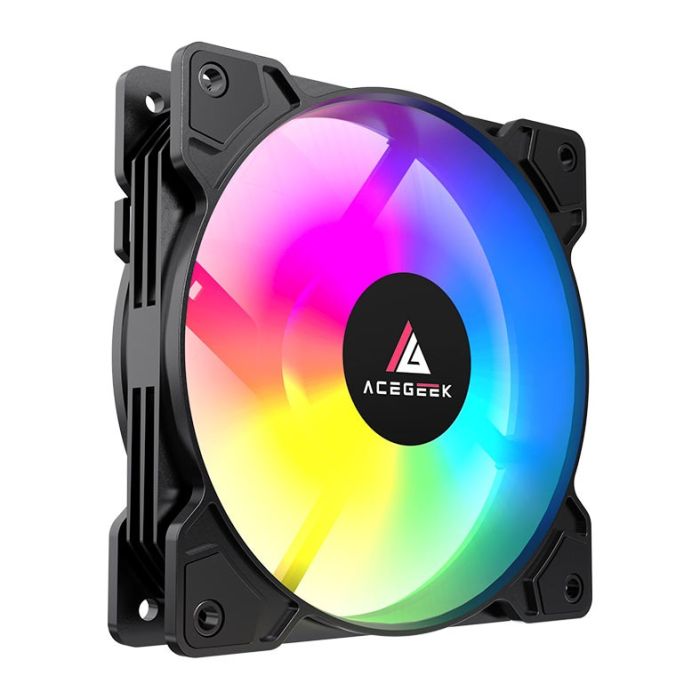 Ventoinha Acegeek Glow, ARGB, 120mm, Preto, AG-GLOW-BK