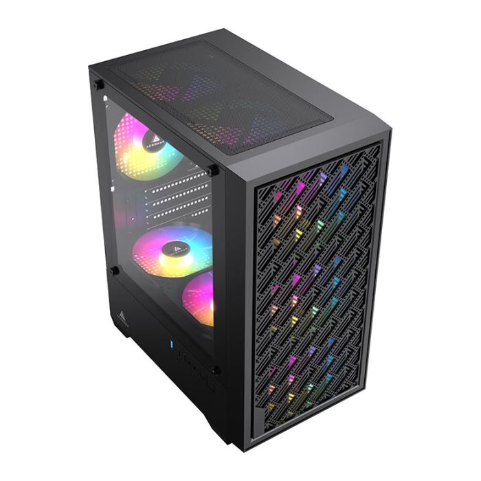 Gabinete Gamer Acegeek Matrix, Mid-Tower, Lateral de Vidro, Preto, AG-MATRIX-BK