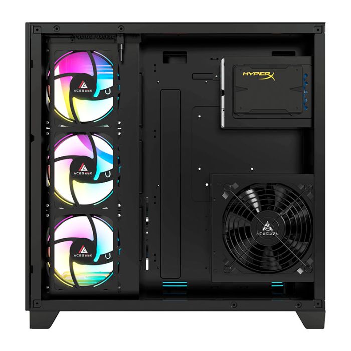 Gabinete Gamer Acegeek Mercury R425, Mid-Tower, Lateral de Vidro, Preto, AG-MERCURY-R425-BK