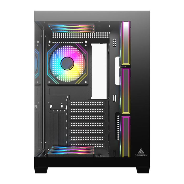 Gabinete Gamer Acegeek Omniview, Mid-Tower, Lateral de Vidro, Preto, AG-OMNIVIEW-BK