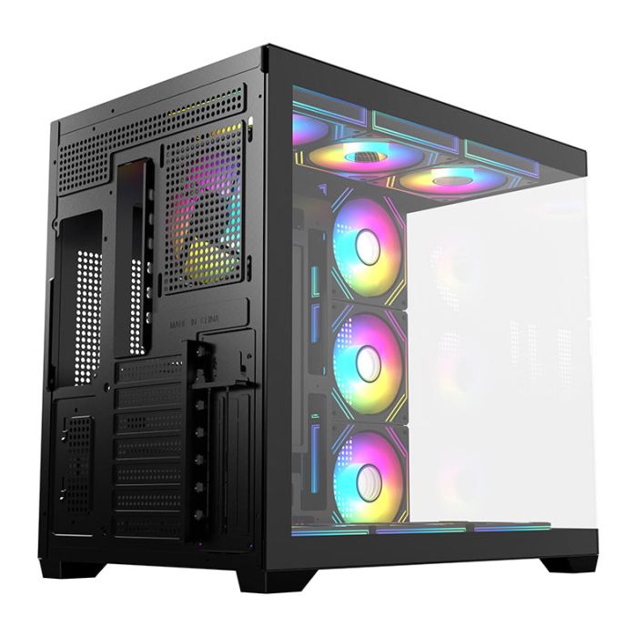 Gabinete Gamer Acegeek Omniview, Mid-Tower, Lateral de Vidro, Preto, AG-OMNIVIEW-BK