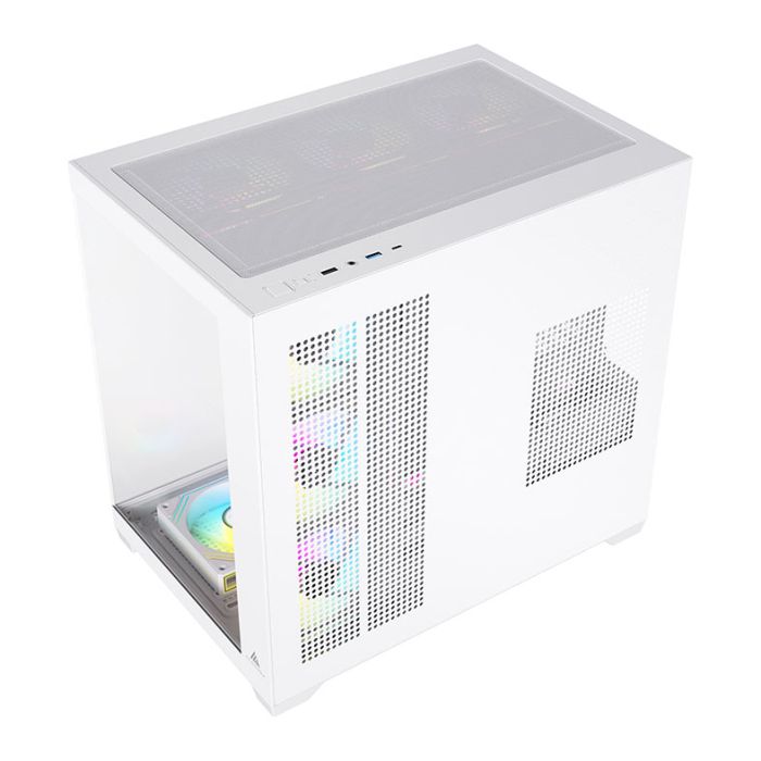 Gabinete Gamer Acegeek Omniview, Mid-Tower, Lateral de Vidro, Branco, AG-OMNIVIEW-WH