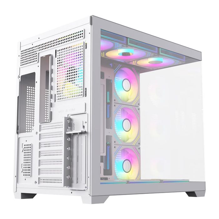 Gabinete Gamer Acegeek Omniview, Mid-Tower, Lateral de Vidro, Branco, AG-OMNIVIEW-WH
