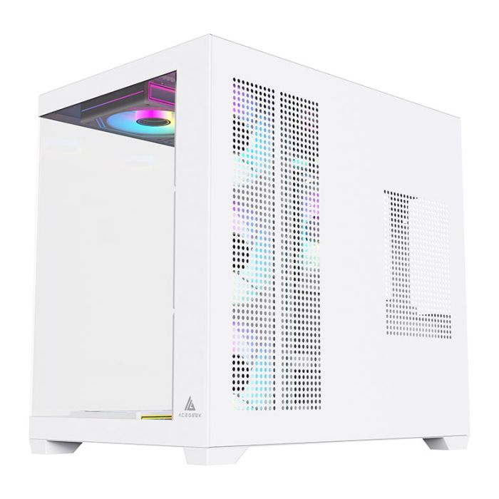Gabinete Gamer Acegeek Omniview, Mid-Tower, Lateral de Vidro, Branco, AG-OMNIVIEW-WH