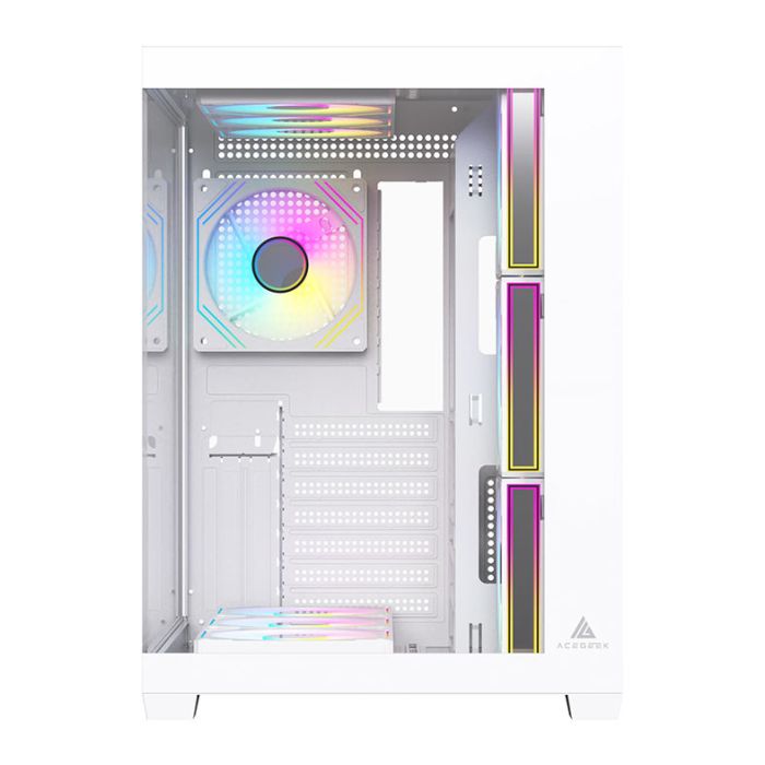 Gabinete Gamer Acegeek Omniview, Mid-Tower, Lateral de Vidro, Branco, AG-OMNIVIEW-WH