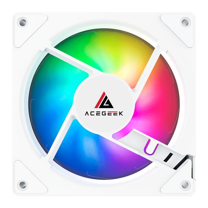 Ventoinha Acegeek Pandora Reversa, ARGB, 120mm, Branco, AG-PANDORA-WH-RV