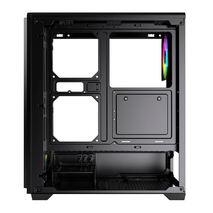 Gabinete Gamer Acegeek Qube Mesh, ARGB, Mid-Tower, Lateral de Vidro, Com 3 Fans, Preto, AG-QUBE-BK-3F-ARGB