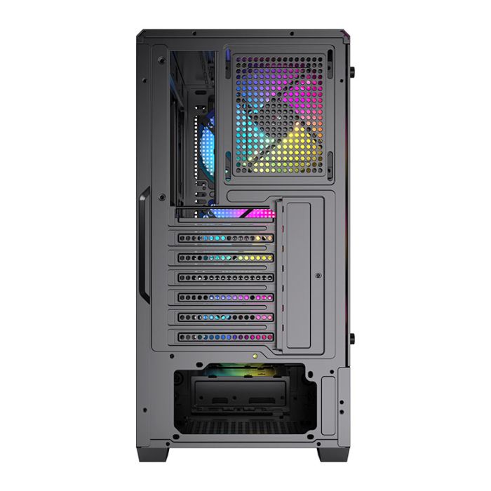 Gabinete Gamer Acegeek Qube Mesh, Mid-Tower, Lateral de Vidro, Preto, AG-QUBE-BK