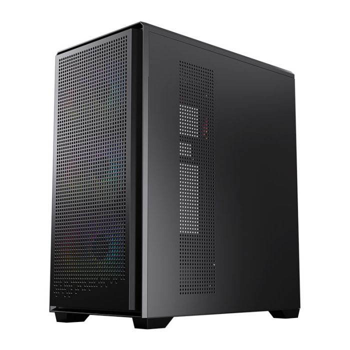 Gabinete Gamer Acegeek Qube Mesh, Mid-Tower, Lateral de Vidro, Preto, AG-QUBE-BK