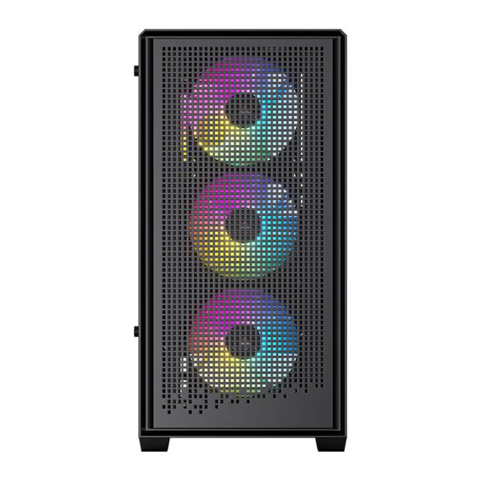 Gabinete Gamer Acegeek Qube Mesh, Mid-Tower, Lateral de Vidro, Preto, AG-QUBE-BK