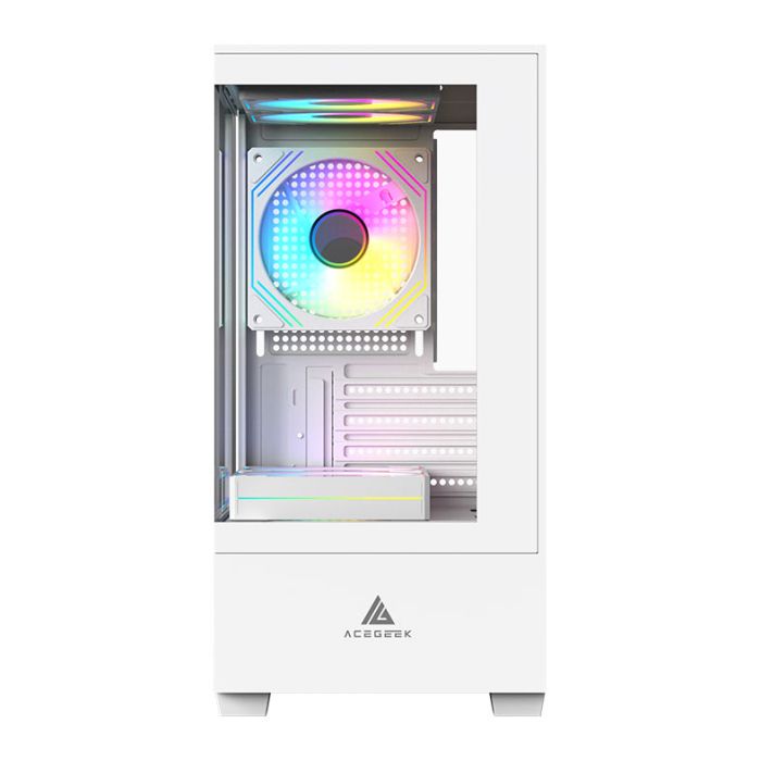 Gabinete Gamer Acegeek Shadow, Mini-Tower, Lateral de Vidro, Branco, AG-SHADOW-WH