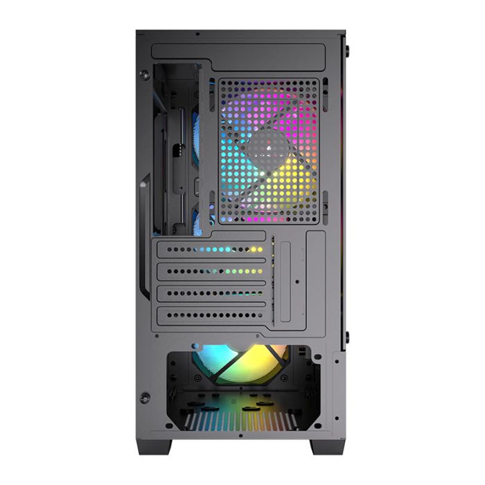Gabinete Gamer Acegeek Stratus Mesh, Mid-Tower, Lateral de Vidro, Preto, AG-STRATUS-MESH-BK