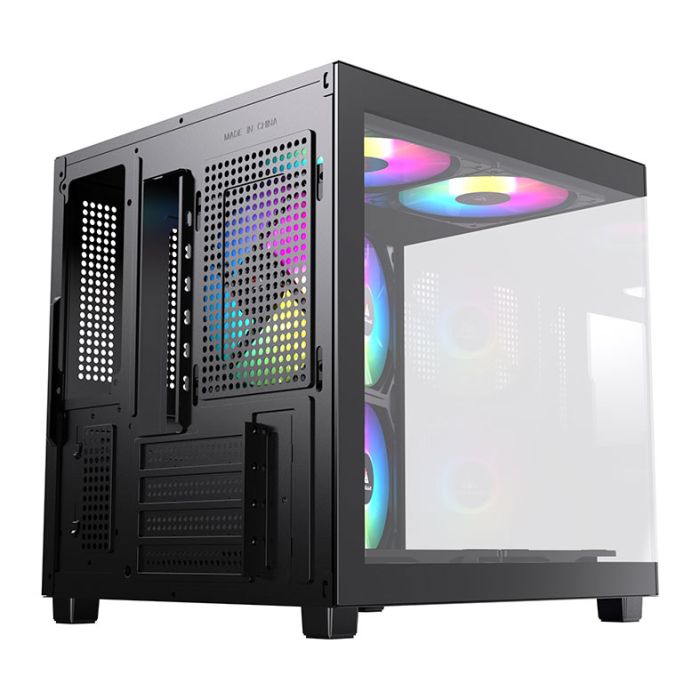 Gabinete Gamer Acegeek Tide, Mid-Tower, Lateral de Vidro, Preto, AG-TIDE-BK