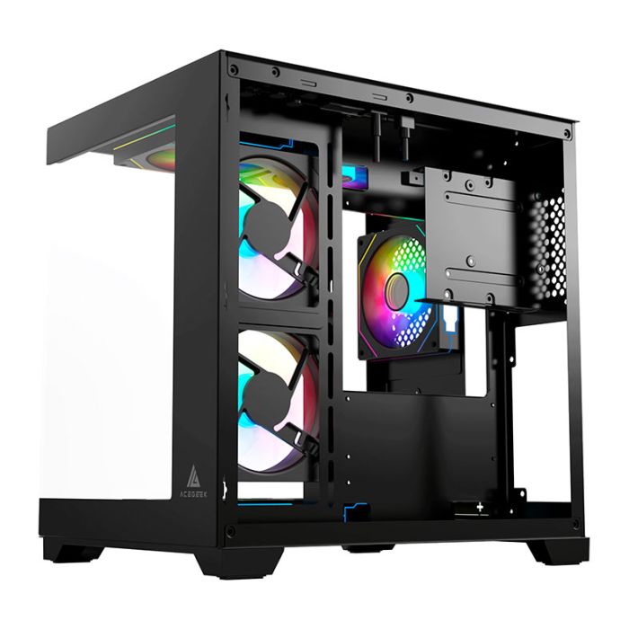 Gabinete Gamer Acegeek Vacancy L375, Mid-Tower, Lateral de Vidro, Preto, AG-VACANCY-L375-BK