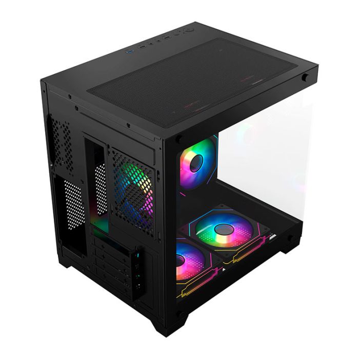 Gabinete Gamer Acegeek Vacancy L375, Mid-Tower, Lateral de Vidro, Preto, AG-VACANCY-L375-BK