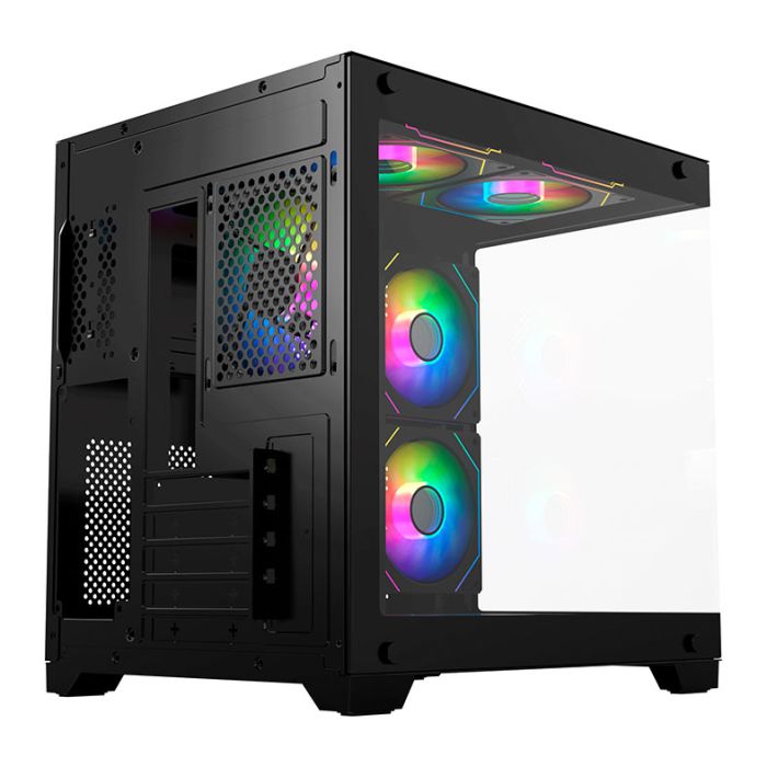 Gabinete Gamer Acegeek Vacancy L375, Mid-Tower, Lateral de Vidro, Preto, AG-VACANCY-L375-BK