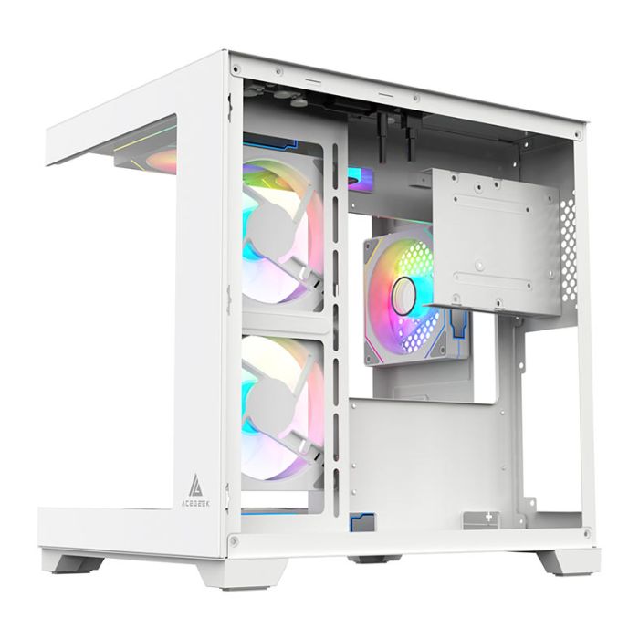 Gabinete Gamer Acegeek Vacancy L375, Mid-Tower, Lateral de Vidro, Branco, AG-VACANCY-L375-WH