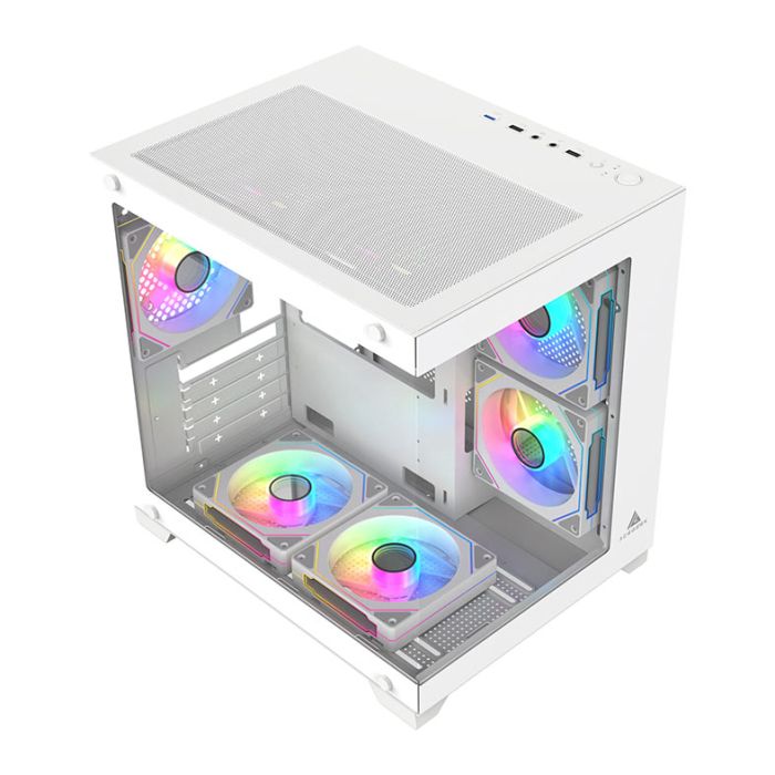 Gabinete Gamer Acegeek Vacancy L375, Mid-Tower, Lateral de Vidro, Branco, AG-VACANCY-L375-WH