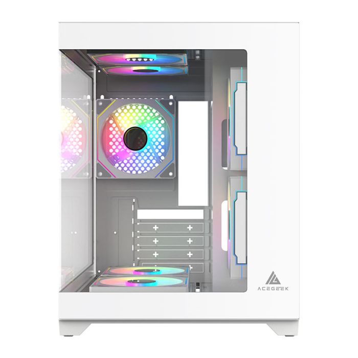 Gabinete Gamer Acegeek Vacancy L375, Mid-Tower, Lateral de Vidro, Branco, AG-VACANCY-L375-WH